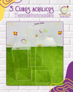 Set de 3 Cubos Acrílicos Termoformados