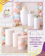 Set de 3 Cilindros MDF Blancos - Imagen 2