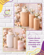 Set de 3 Cilindros MDF Natural - Imagen 2