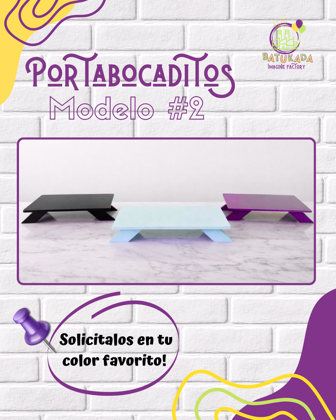 MODELO 2 Portabocadito MDF "Modelo 2" - Imagen 1
