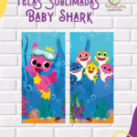 Tela Sublimada con Elástico "Baby Shark"