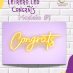 Letrero led "Congrats" Modelo #1