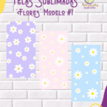 Tela Sublimada con Elástico "Flores" Modelo #1