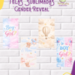 Tela Sublimada con Elástico "Gender Reveal"