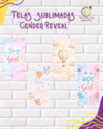 Tela Sublimada con Elástico "Gender Reveal"