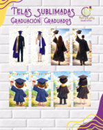 Tela Sublimada con Elástico Graduación "Graduados"