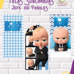 Tela Sublimada con Elástico "Jefe en pañales"