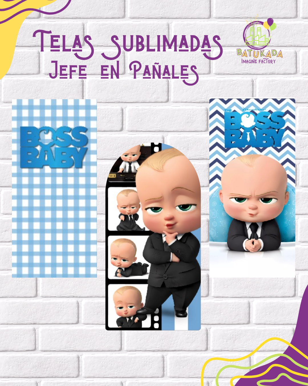 jefe Tela Sublimada con Elástico "Jefe en pañales" - Imagen 1