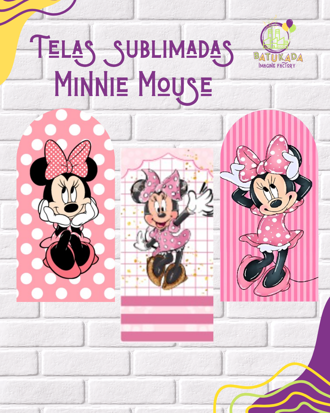 minnie Tela Sublimada con Elástico "Minnie Mouse" - Imagen 1