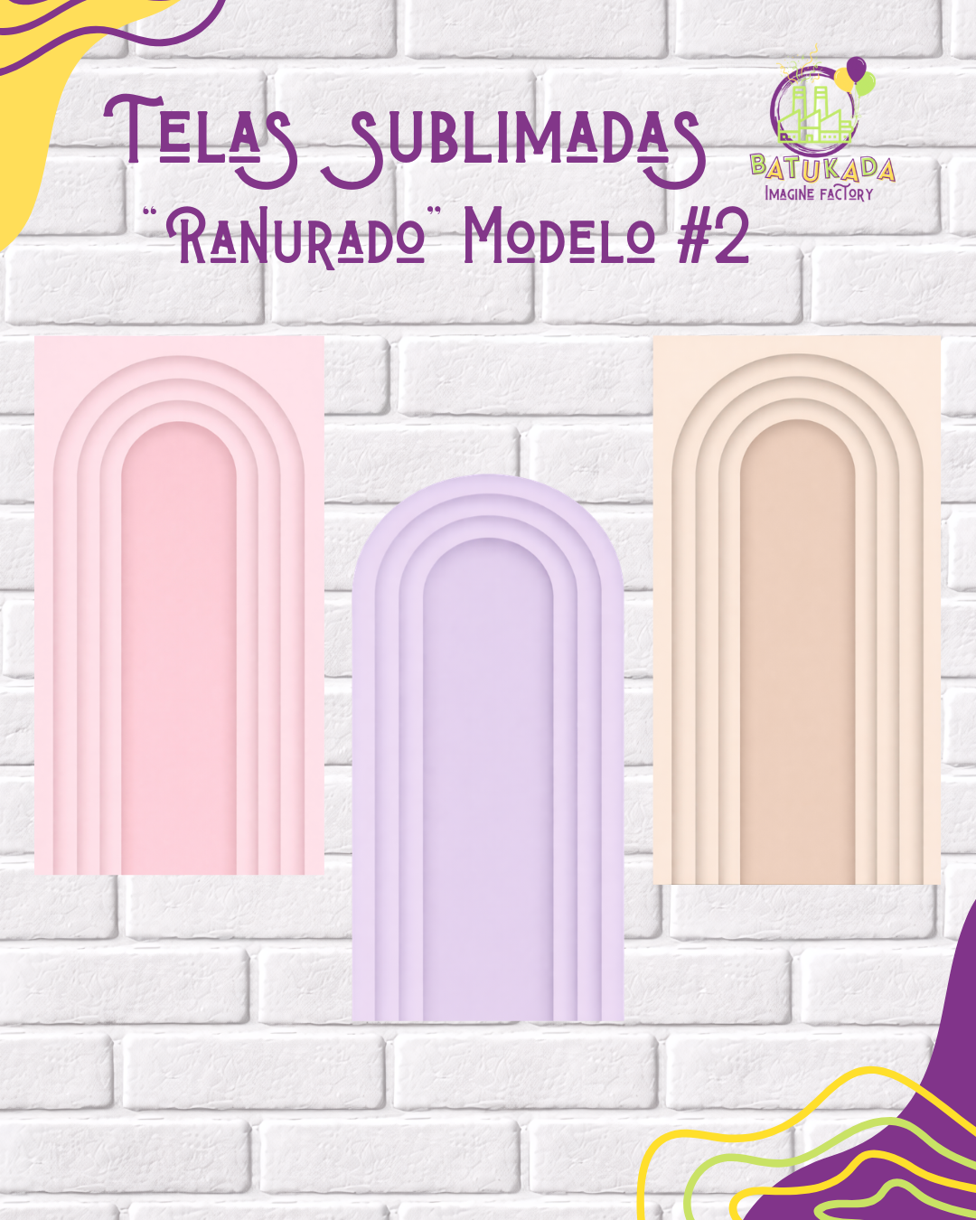 modelo 2 ranurado Tela Sublimada con Elástico "Ranurado" Modelo #2 - Imagen 1