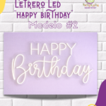Letrero Led "Happy Birthday" Modelo #2