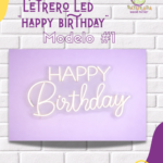 Letrero Led "Happy Birthday" Modelo #1