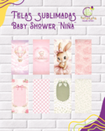 Tela Sublimada con Elástico "Baby Shower"