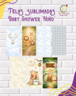 Tela Sublimada con Elástico Baby Shower "Niño"