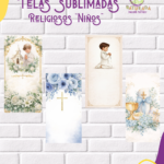 Tela Sublimada con Elástico "Religiosas Niños"