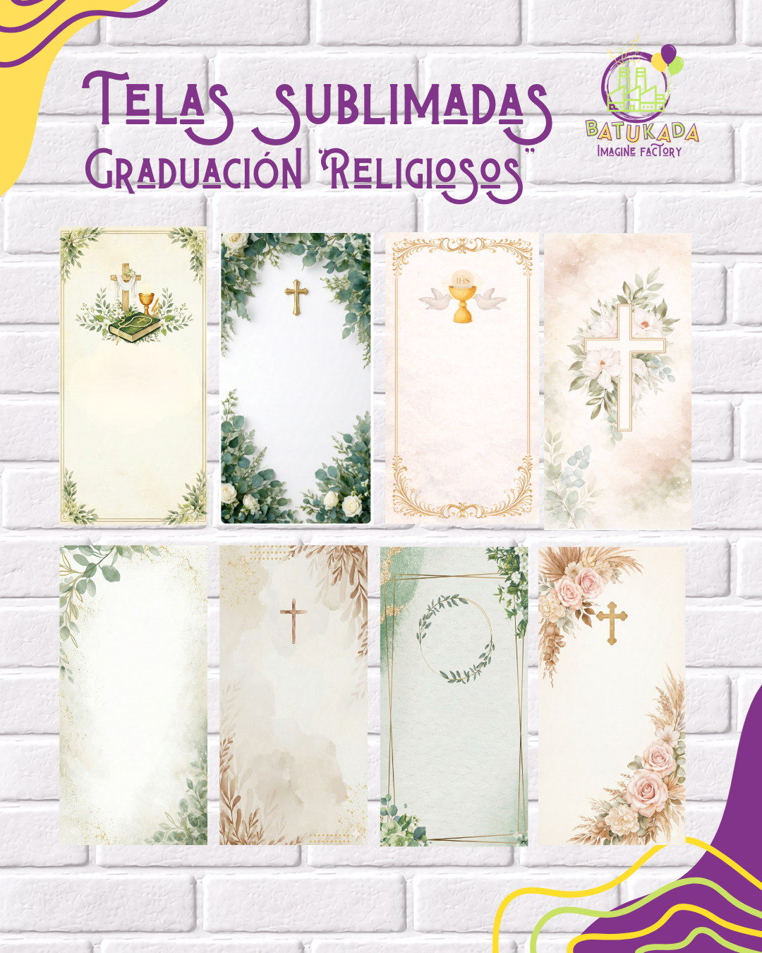 religioso Tela Sublimada con Elástico "Religiosas" - Imagen 1