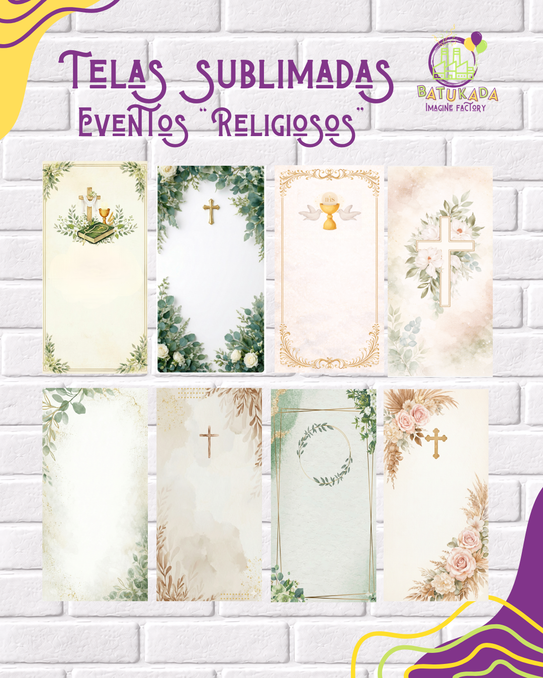 religiosos Tela Sublimada con Elástico "Religiosas" - Imagen 1
