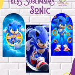 Tela Sublimada con Elástico "Sonic"
