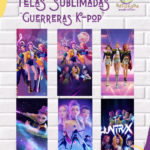 Tela Sublimada con Elástico "Guerreras K-pop"