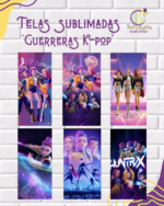 Tela Sublimada con Elástico "Guerreras K-pop"