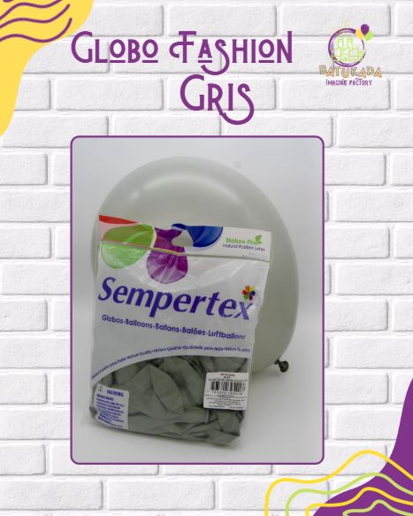 FASHION GRIS Globo Fashion Gris - Imagen 1