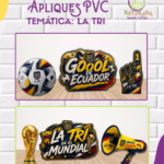 3 Apliques PVC 50CM "La Tri"