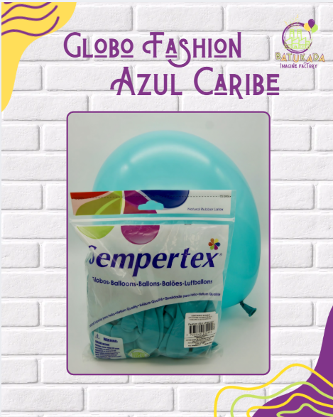 FASHION AZUL CARIBE Globo Fashion Azul Caribe - Imagen 1