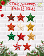 Tela Sublimada Para Estrellas "Navidad"