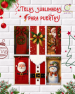 Telas Sublimadas 2 MT x 1 MT Para Puertas "Navidad"